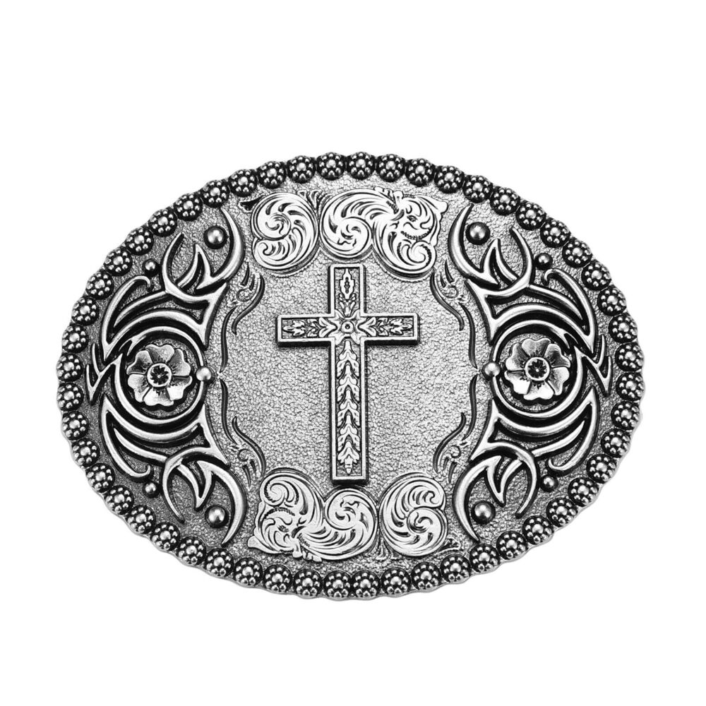 5972 Religious Cross Faith Belt Buckle , Western Rodeo Cowboy Cowgirl Belt